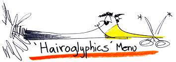 Hairoglyphics Menu